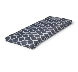 lot 49939 image: 46.5 inch x 17.5 inch x 3 inch, Cushion Guard Midnight Trellis Deluxe Outdoor Bench Cushion, Retail $69.57