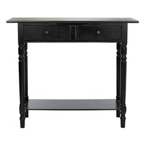 lot 49945 image: SAFAVIEH Rosemary 2-Drawer Console Table, Distressed Black