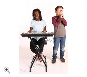 lot 49251 image: Santana 49 Key Electronic Keyboard with Stand and Seat.