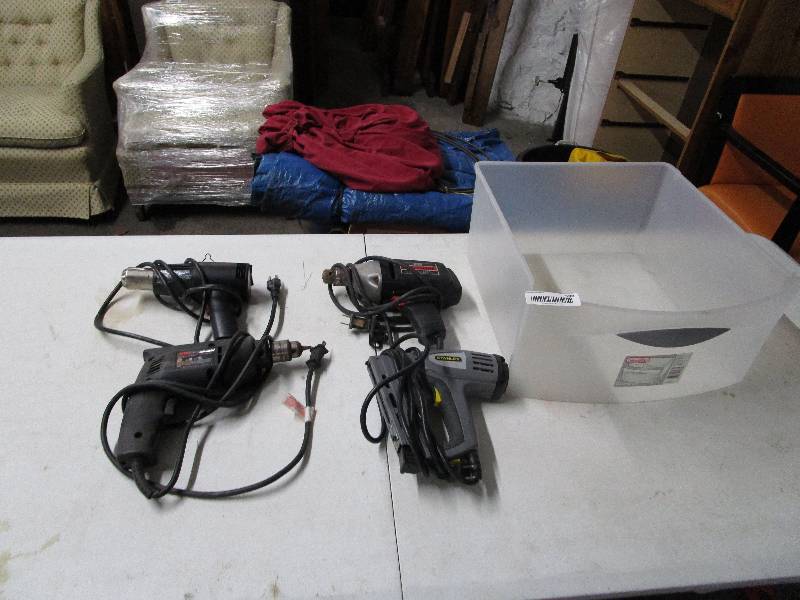 lot 588 image: Heat Guns and Drills