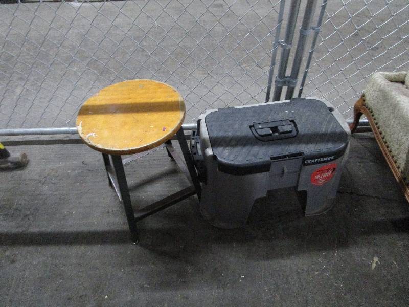 lot 627 image: Stool and Work Stool