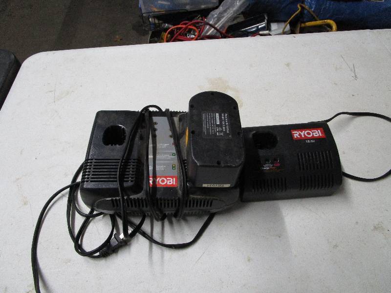lot 674 image: Ryobi Battery Chargers