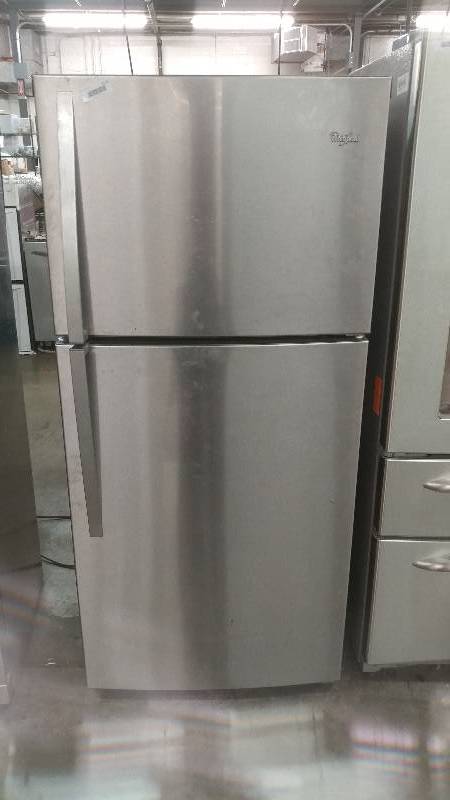 lot 1016 image: Whirlpool Stainless Front 2 Door Household Refrigerator