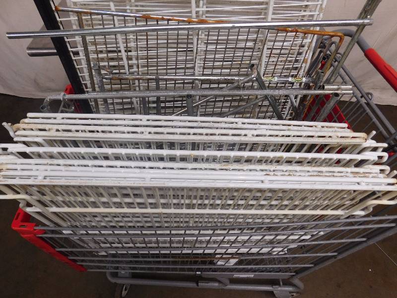 lot 244 image: Cart of Display Cooler Racks