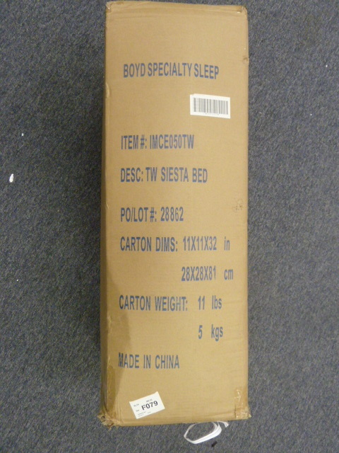 lot 78 image: BOYD SPECIALTY SLEEP TWINFULL SIZE MATTRESS - NEW IN BOX