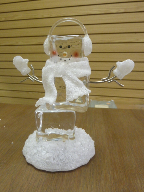 lot 70 image: LIGHT UP SNOW MAN STATUE
