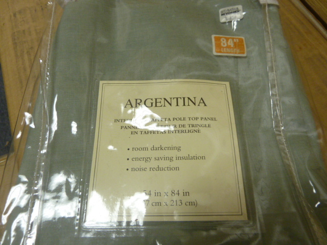lot 65 image: ARGENTINA INTERLINED TAFFETA POLE TOP PANEL 54X84