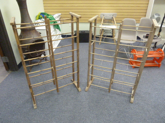 lot 54 image: SET OF TWO ANTIQUE DRYING RACKS