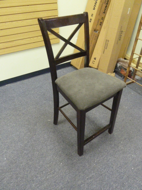 lot 49 image: PADDED X BACK COUNTER HEIGHT CHAIR