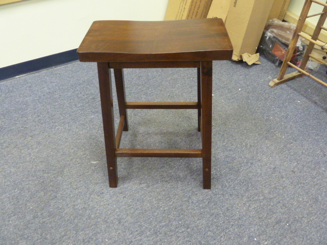 lot 47 image: TALL WOODEN STOOL