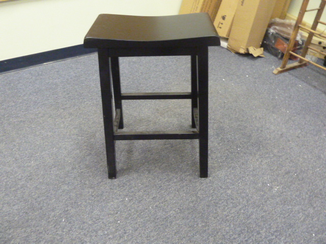 lot 46 image: TALL WOODEN STOOL