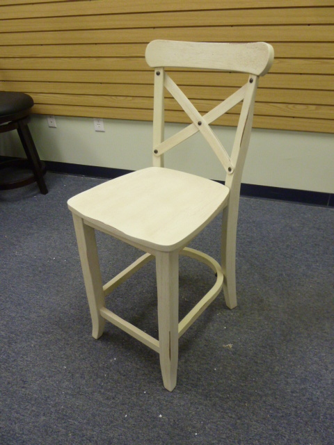 lot 30 image: WOOD X BACK COUNTER HEIGHT CHAIR
