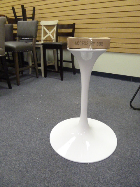 lot 20 image: WHITE TABLE BASE - WITH HARDWARE