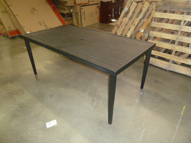 lot 1 image: ALL METAL OUT DOOR DINING TABLE
