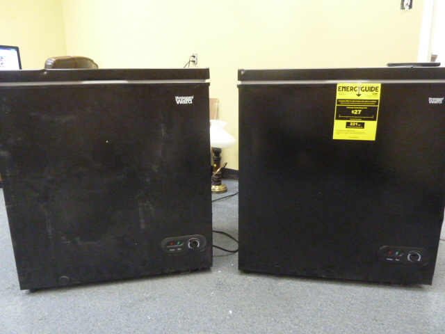 lot 98 image: TWO FRIDGESFREEZERS - THEY POWER ON BUT DO NOT COOL DOWN