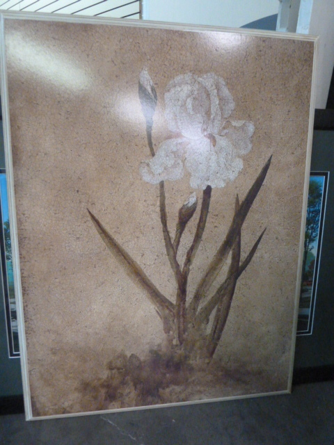 lot 180 image: MOSAIC IRIS PAINTING