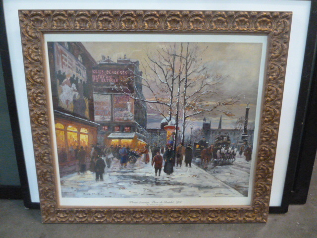 lot 177 image: WINTER EVENING, PLACE DE CHATELET, 1900 - PRINT