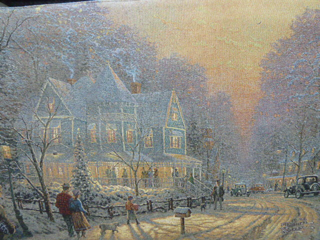 lot 208 image: LIGHT UP FABRIC WALL SCROLL - THOMAS KINKADE
