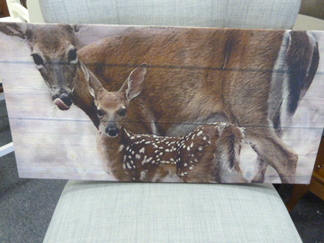 lot 300 image: CANVAS DEER PRINT