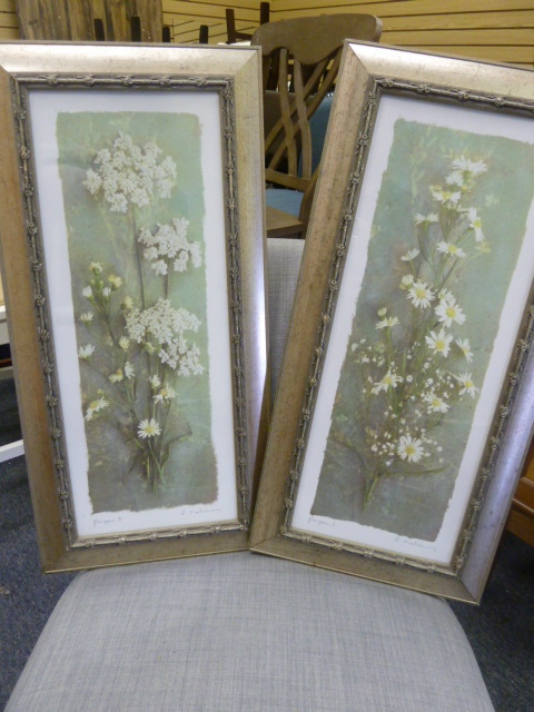 lot 294 image: PAIR OF FLOWER PAINTINGS