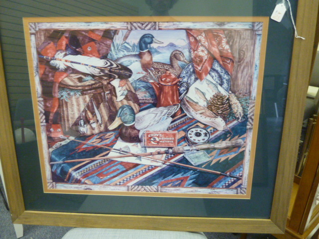 lot 270 image: FRAMED OUTDOORSMAN PRINT
