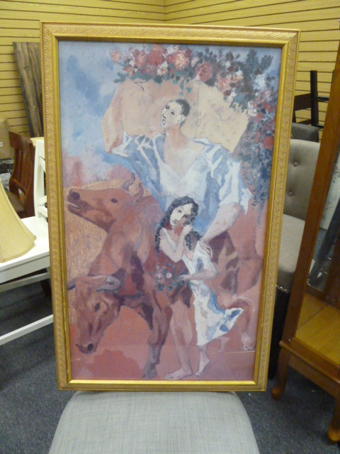 lot 257 image: TWO PEOPLEBULLS PRINT