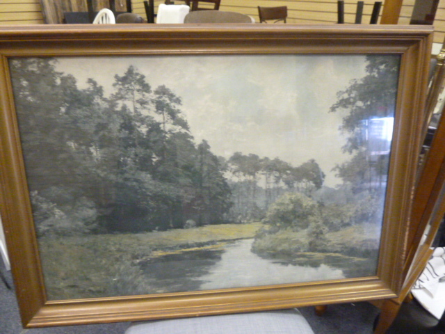 lot 254 image: RIVER THROUGH FOREST PICTURE