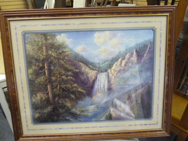 lot 238 image: FOREST WATERFALL PRINT