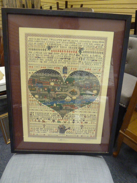 lot 233 image: FRAMED HEART POSTER