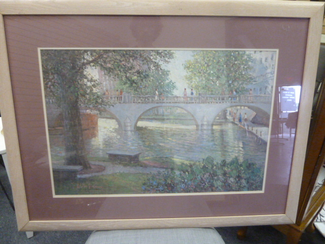 lot 231 image: BRIDGE OVER WATER PRINT