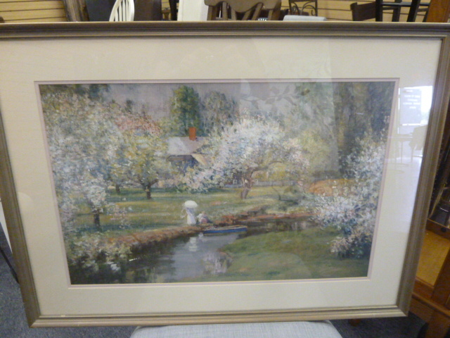 lot 229 image: TREE AND RIVER PRINT