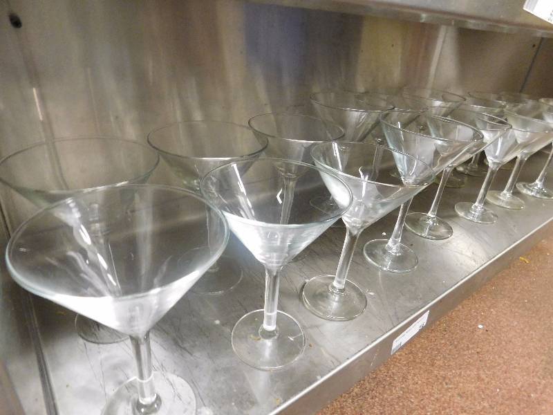 lot 56 image: Lot of Martini Glasses