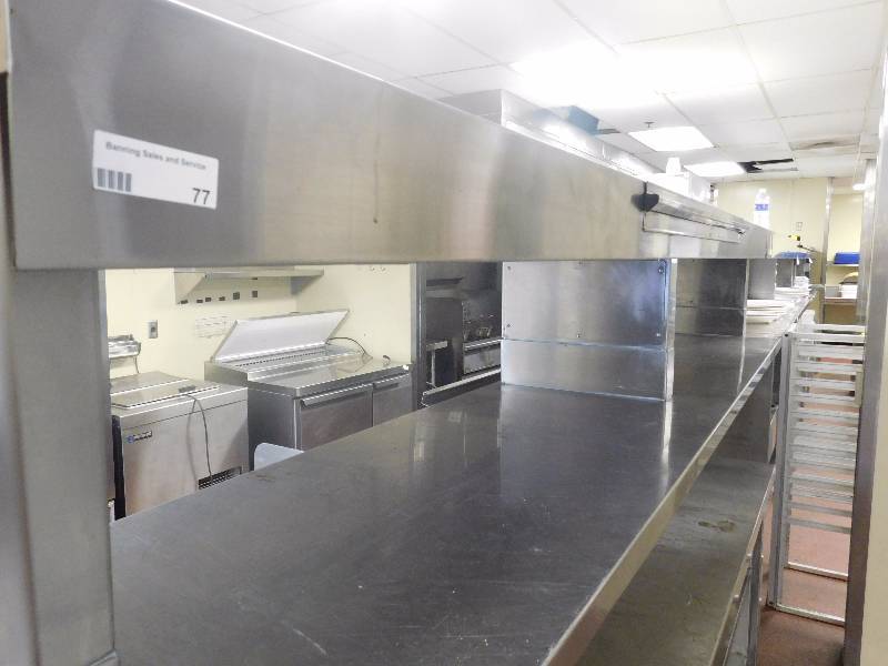 lot 77 image: Stainless Steel Shelf With Over Shelf