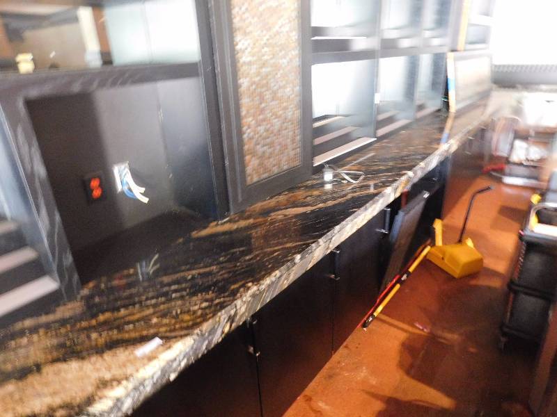 lot 98 image: Straight Granite Bar Top