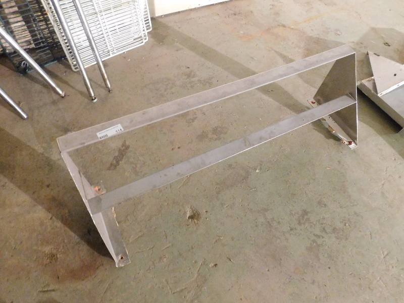 lot 114 image: Stainless Steel Wall Mount Shelf
