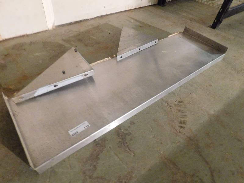 lot 116 image: Stainless Steel Wall Mount Shelf