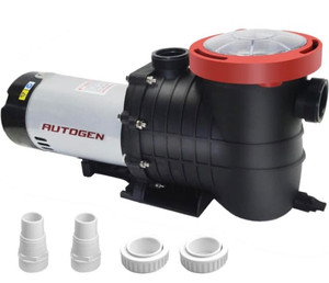 lot 1926 image: AUTOGEN Swimming Pool Pump, 1.5 HP 7500 GPH 115V230 V, 1100 W Dual Voltage IngroundAbove Ground Swimming Pool Pump with Strainer Basket and Drain Plug 60HZ Silent Operation, UL for Security
