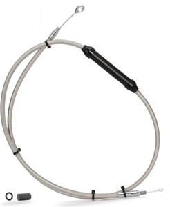 lot 1932 image: MoKitDora Stainless Steel Braided 6 Extended Length Clutch Cable Upgraded for 6 Speed Transmission 2007-2016 Harley Touring Dyna Softail Twin Cam & 18-Later M8 Models, Chrome