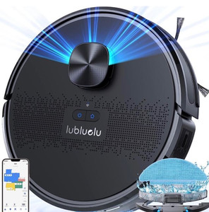 lot 1944 image: Lubluelu Robot Vacuum and Mop Combo 3000Pa, 3 in 1 Robotic Vacuum Cleaner with Laser Lidar, 5 Editable Mapping,10 No-go Zones, a Side Brush, AppAlexa, Vacuum Robot for Pet Hair, Carpet, Hard Floor
