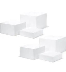 lot 1953 image: 6pc white acrylic display stand