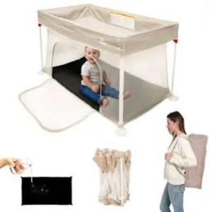 lot 1955 image: Sleepah foldable travel crib beige