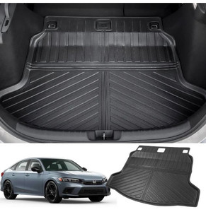 lot 1968 image: powoq Trunk Mat Compatible with 2022 2023 Honda Civic Hatchback Cargo Mat Cargo Liners All-Weather TPE Trunk Liner Replacement for 2022 2023 Honda Civic Accessories (Fit Hatchback, Rear Trunk Mat)