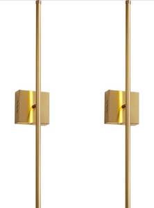 lot 1990 image: KARTOOSH Modern Wall Sconces Set of Two, Dimmable Hardwired Wall Sconces, 350° Rotate, LED Brushed Brass Wall Light Fixtures, 3000K Warm Light Wall Lamp for Bathroom, Living Room, 27.8 Inch (2 Pack)