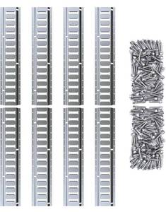 lot 1993 image: Trekassy E Track Tie-Down Rail with Screws, 4 Pack Combined 8ft (4ft4ft) E-Track Rails for Trailers, Truck Bed