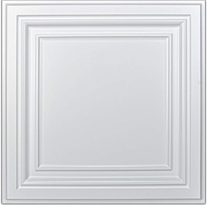 lot 1995 image: Art3d PVC Ceiling Tiles, 2x2 Plastic Sheet in White (12-Pack)