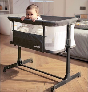 lot 1998 image: AMKE Baby Bassinets, Bedside Sleeper,All mesh Crib Portable for Safe Co-Sleeping, Adjustable Baby Bed for Infant Newborn Girl Boy