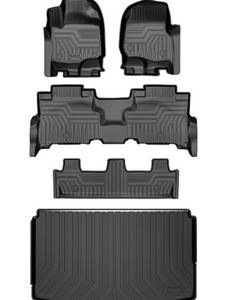 lot 2005 image: KUST 3 Row Floor Mats and Trunk Mat Behind 3rd Row for 2018-2023 Ford Expedition with 2nd Row Bench Seat(Fit Max and L) Seat Floor Cargo Liners All Weather Carpet Mats Black TPE