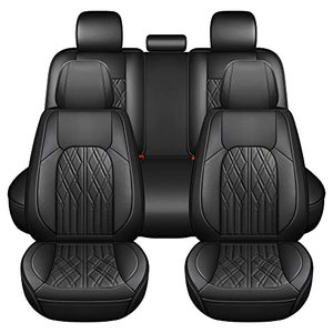lot 2035 image: Huidasource Car Seat Covers Full Set, Leather Vehicle Cushion Covers, Universal Fit for Most Car SUV Pickup Truck, Fit for Acura Honda City Nissan Altima Mazda Hyundai Audi A3 A4(Full SetBlack)