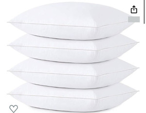 lot 2050 image: Acteb Pillows Standard Size Set of 4 Pack Bed Basic Sleeping Pillow Medium