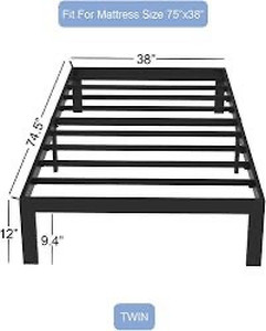 lot 2052 image: firsthomes metal bed frame twin